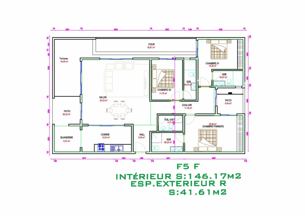 PLAN APPARTEMENT-F4-FR