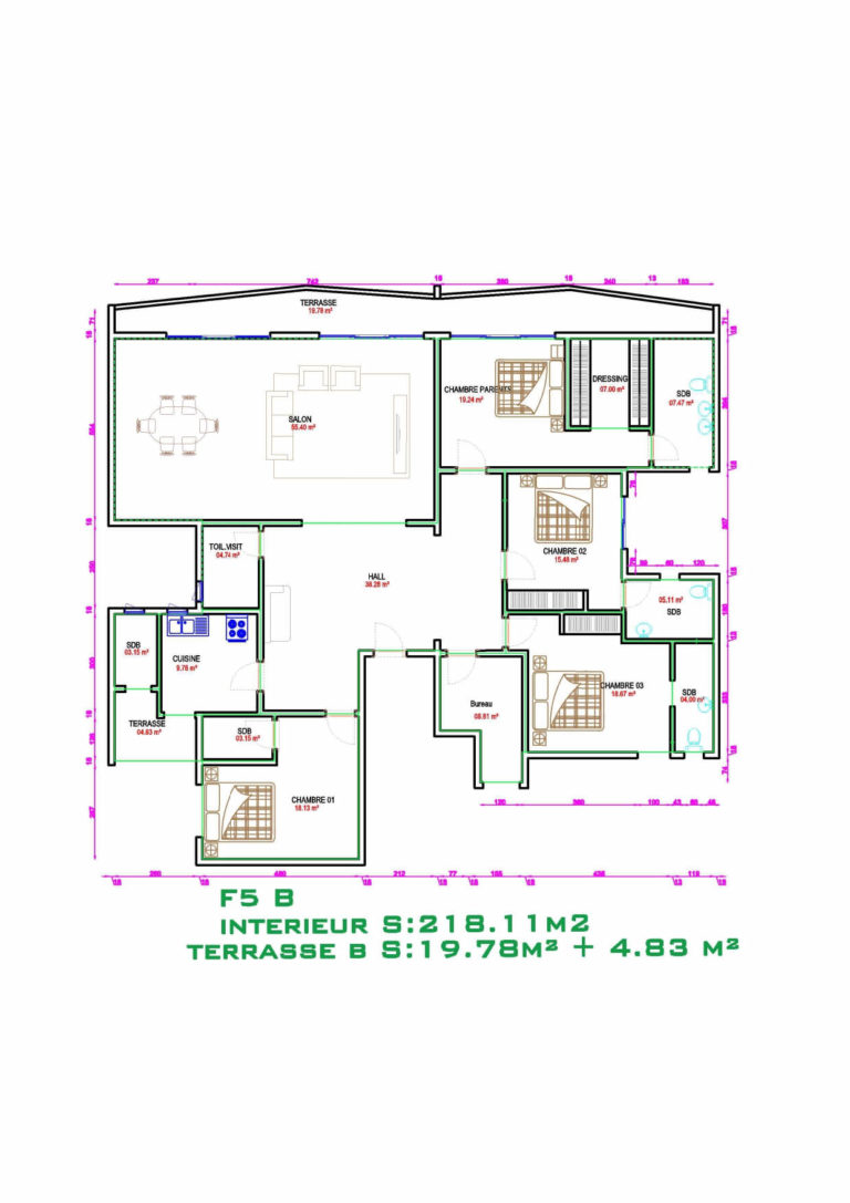 PLAN APPARTEMENT-F5-B